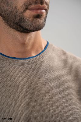 تیشرت بافت یقه گرد