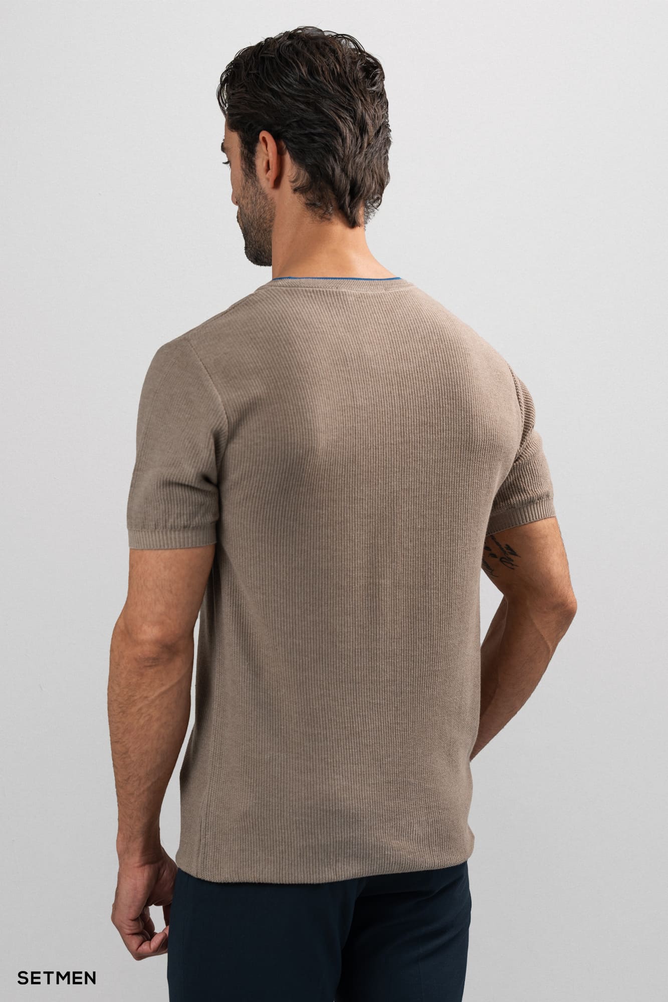 تیشرت بافت یقه گرد