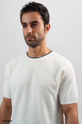 تیشرت بافت یقه گرد