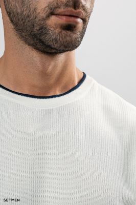 تیشرت بافت یقه گرد