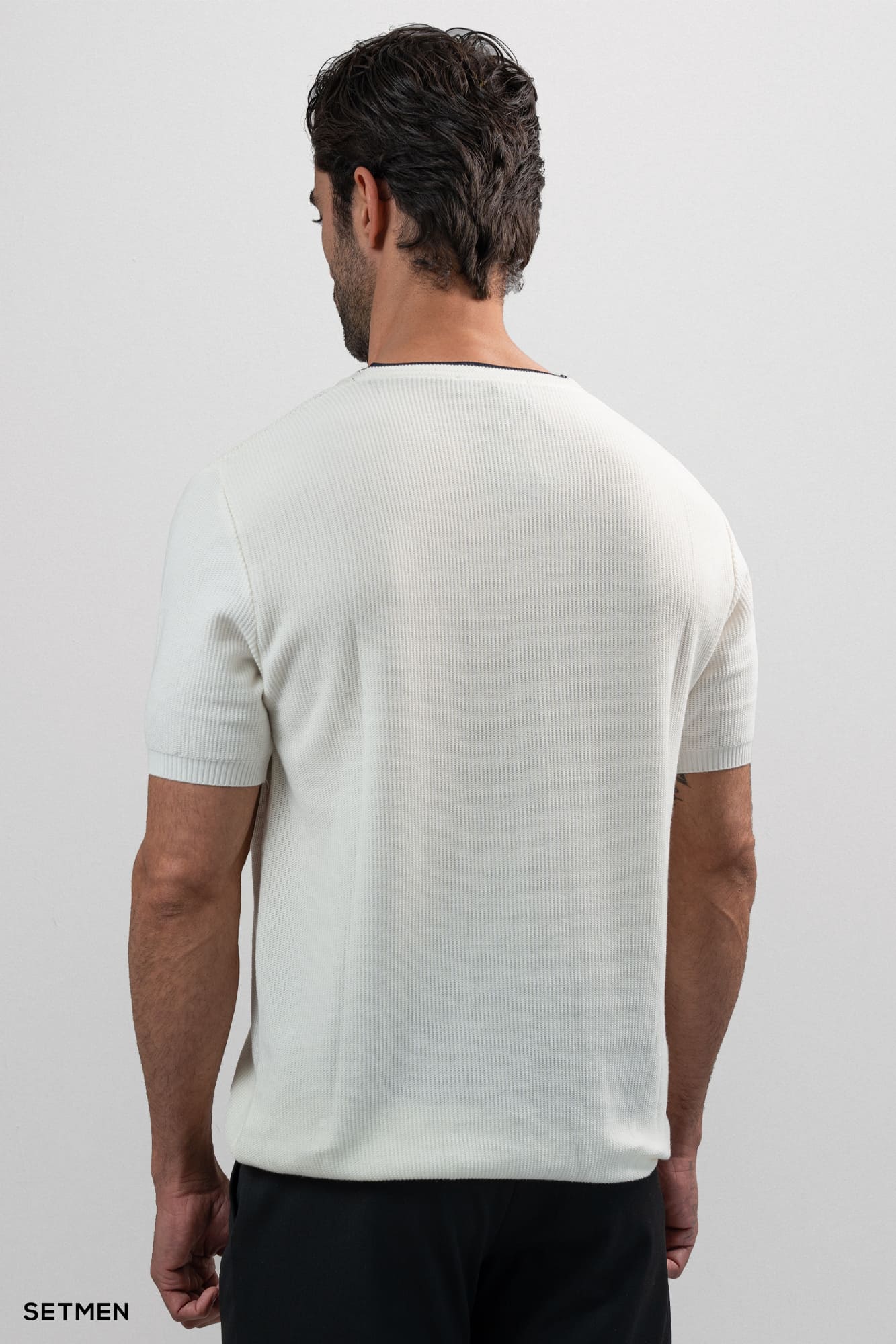 تیشرت بافت یقه گرد