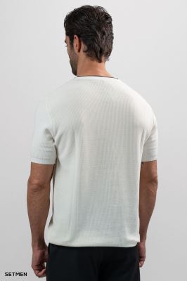 تیشرت بافت یقه گرد