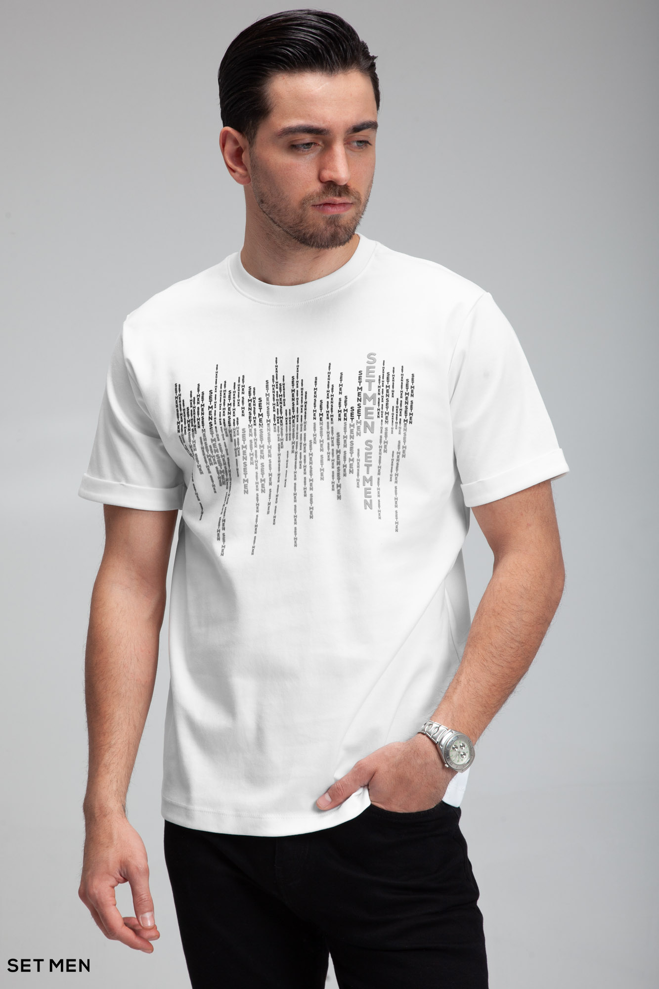 تیشرت یقه گرد ست من GRID