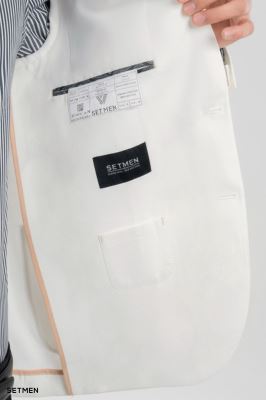 کت تک مردانه نیم آستر دو دکمه یقه ایتالیایی