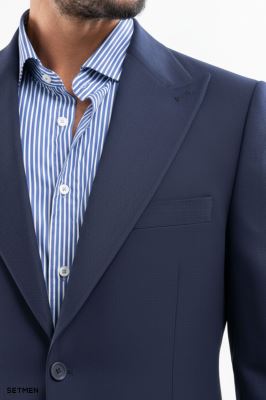 کت تک مردانه نیم آستر دو دکمه یقه ایتالیایی