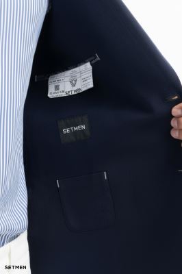 کت تک مردانه نیم آستر دو دکمه یقه ایتالیایی