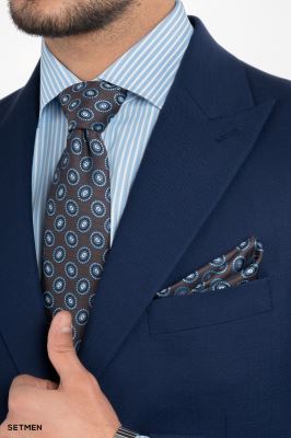 کت تک مردانه نیم آستر دو دکمه یقه ایتالیایی