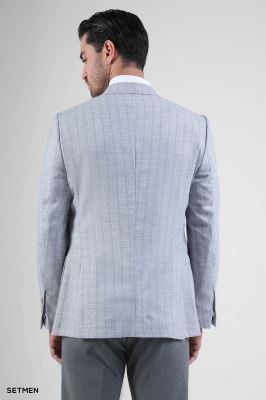 کت مردانه نیم آستر شش دکمه دیپلمات