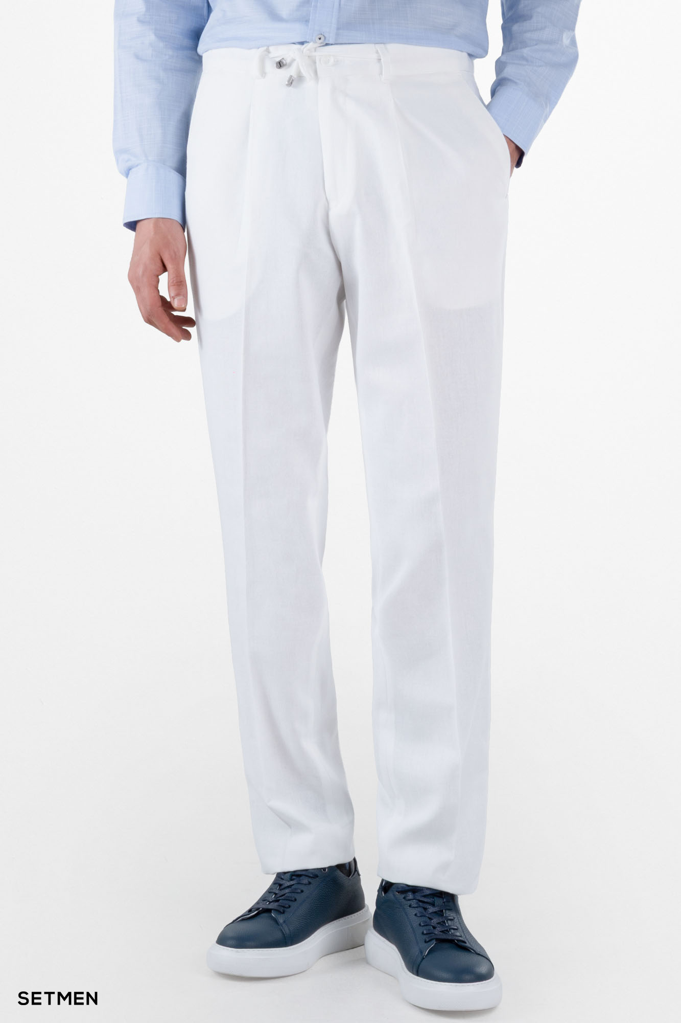 شلوار لینن مردانه کمر کش