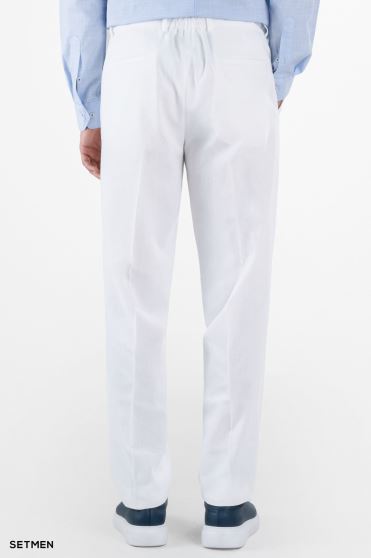 شلوار لینن مردانه کمر کش