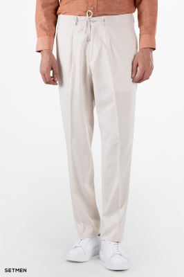 شلوار لینن مردانه کمر کش