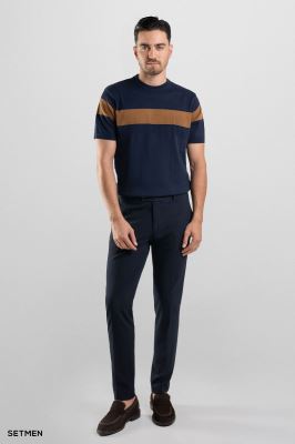 تیشرت مردانه یقه گرد بافت اولد مانی