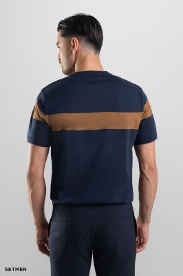 تیشرت مردانه یقه گرد بافت اولد مانی