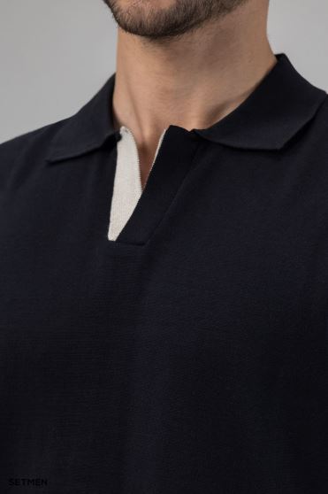 تیشرت یقه هفت بافت اولد مانی