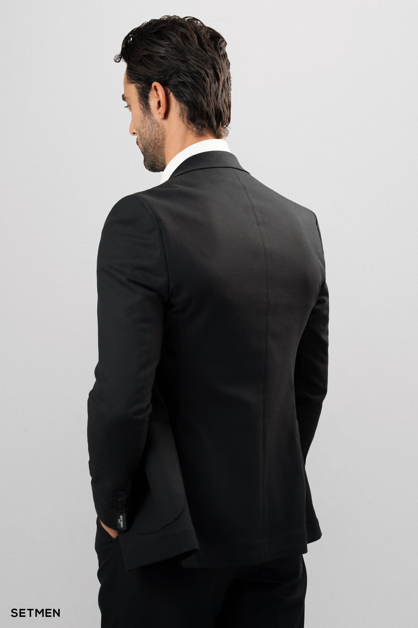 کت تک مردانه نیم آستر جیب پاکتی