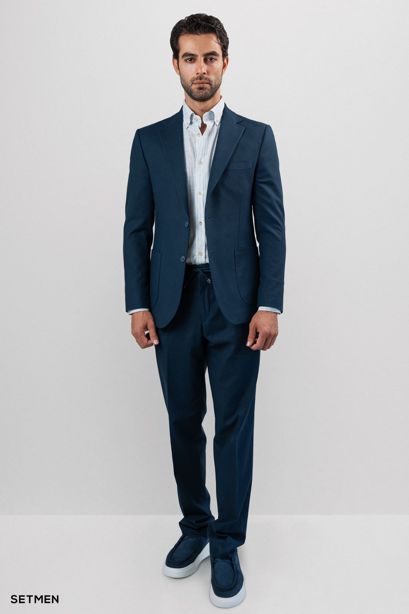 کت تک مردانه نیم آستر جیب پاکتی