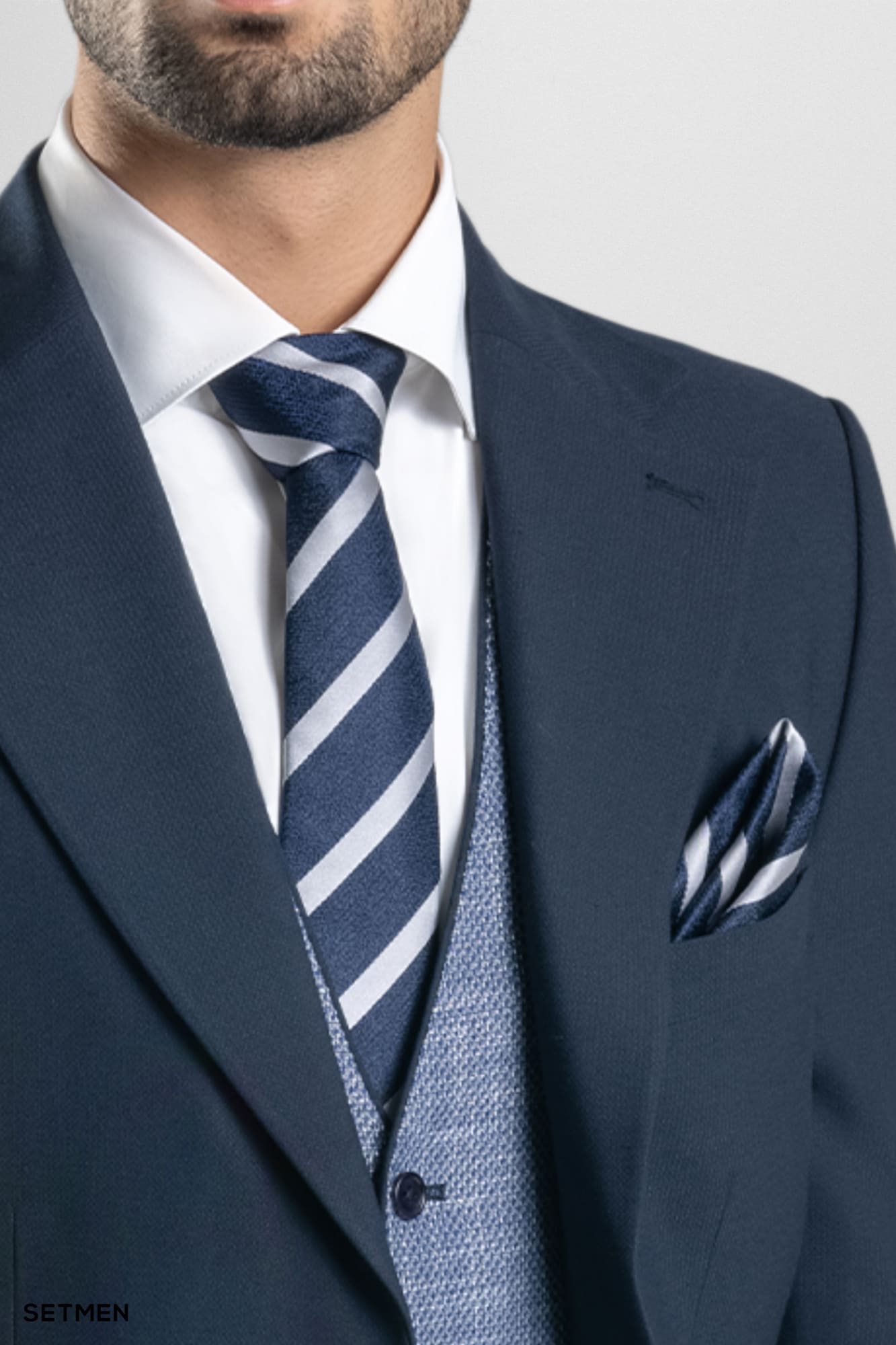 کت و شلوار مردانه سه تکه یقه انگلیسی ژیله دورو