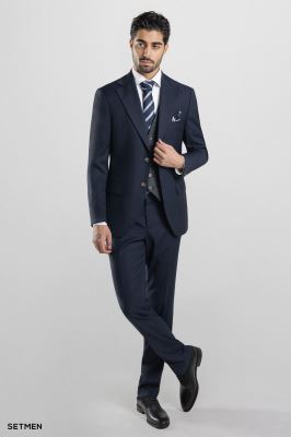 کت و شلوار مردانه سه تکه یقه انگلیسی ژیله دورو