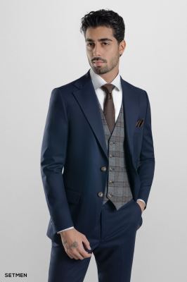 کت و شلوار مردانه سه تکه یقه انگلیسی ژیله دورو