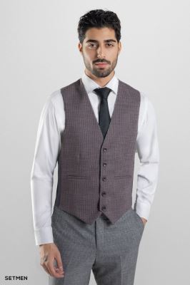 کت و شلوار مردانه سه تکه یقه بلیزر ژیله دورو