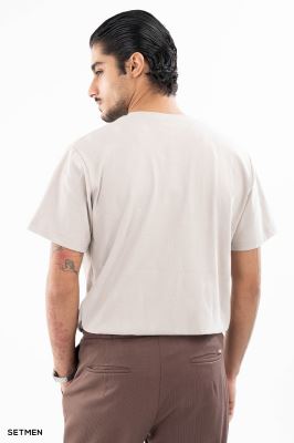 تیشرت مردانه ژاکارد یقه گرد