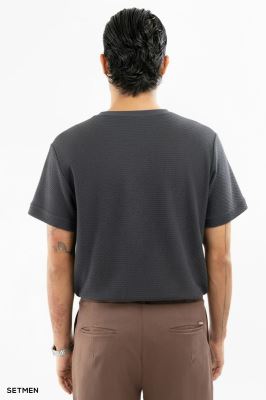 تیشرت مردانه ژاکارد یقه گرد