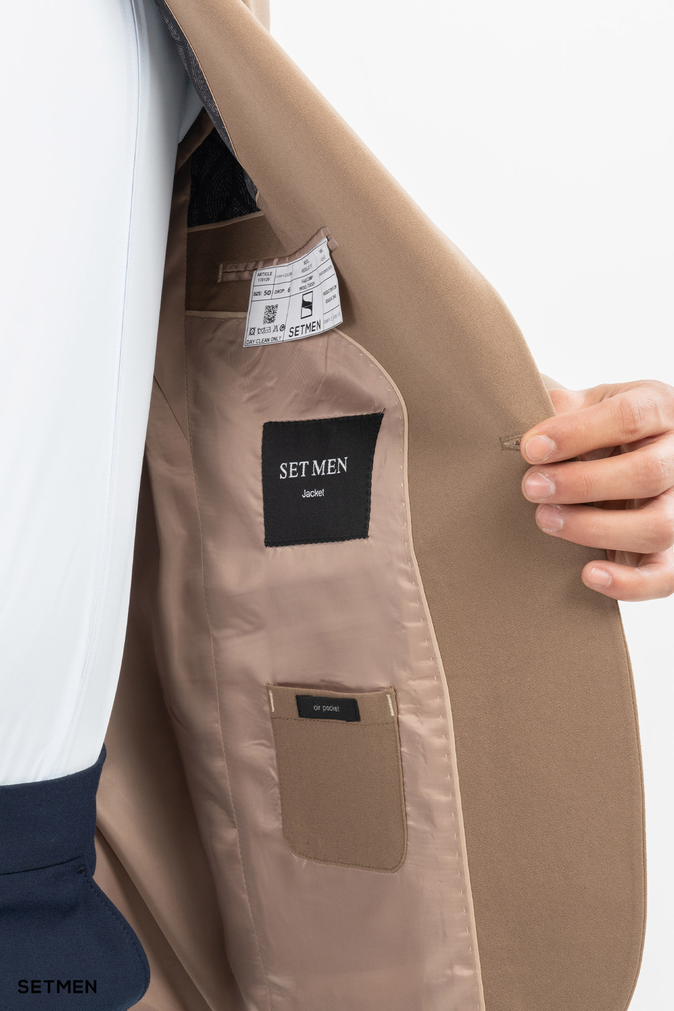 کت تک مردانه یقه انگلیسی