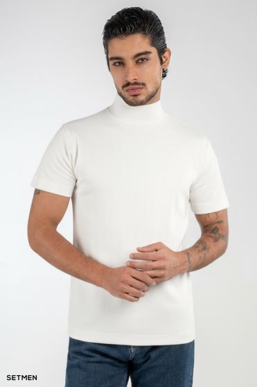 یقه اسکی مردانه آستین کوتاه