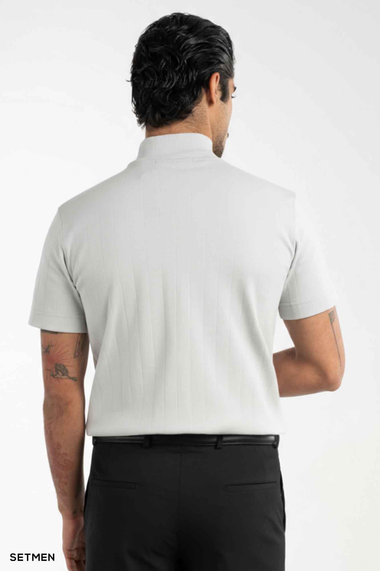 یقه اسکی مردانه آستین کوتاه