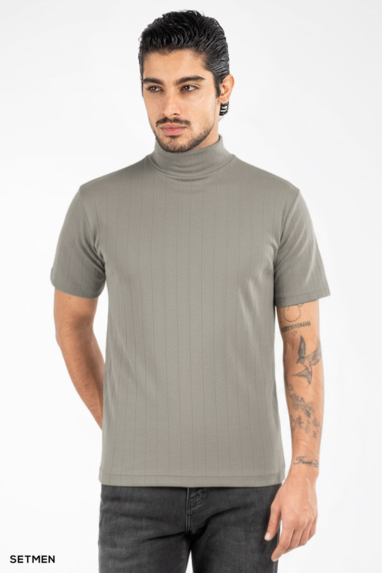 یقه اسکی مردانه آستین کوتاه