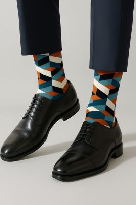 جوراب مردانه طرح دار