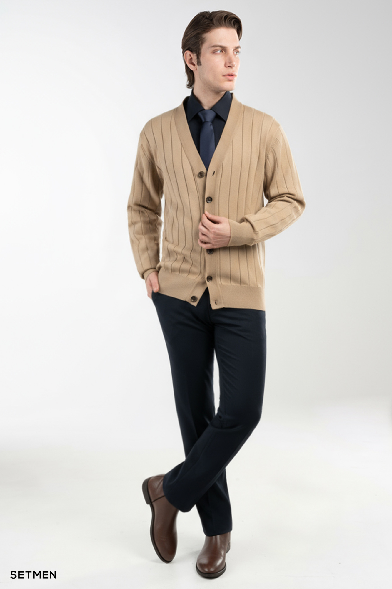 بافت مردانه دکمه دار