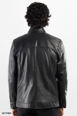 کاپشن مردانه چرم طبیعی