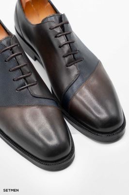 کفش مردانه چرم کلاسیک بنددار