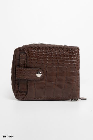 کیف پول چرم پوست ماری ست من