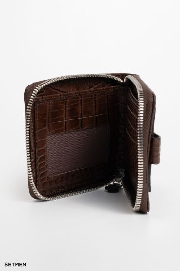 کیف پول چرم پوست ماری ست من