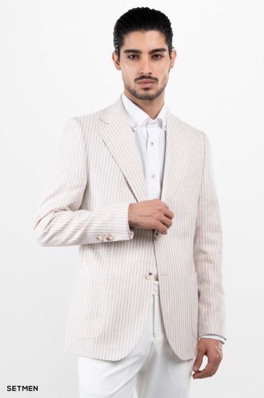 کت مردانه تک لینن دیپلمات