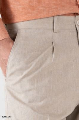 شلوار لینن مردانه کمر کش