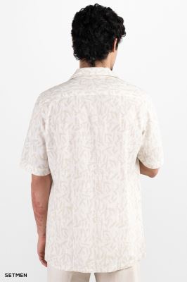 پیراهن مردانه آستین کوتاه یقه انگلیسی هاوایی