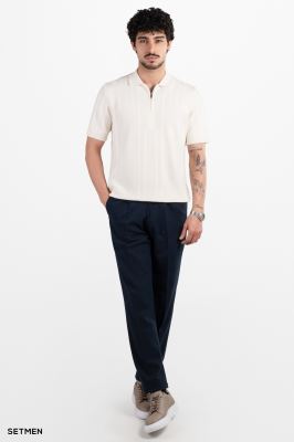 تیشرت مردانه بافت نیم زیپ