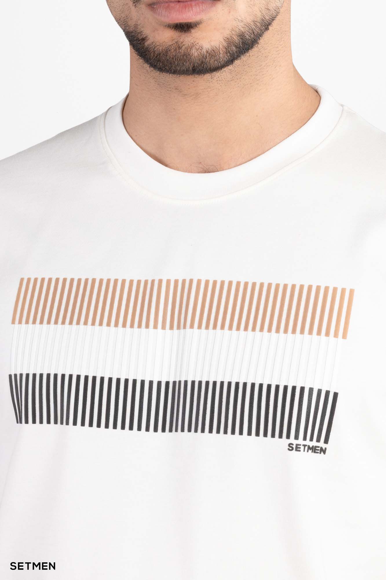 تیشرت مردانه ست من طرح خطی