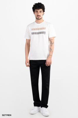 تیشرت مردانه ست من طرح خطی