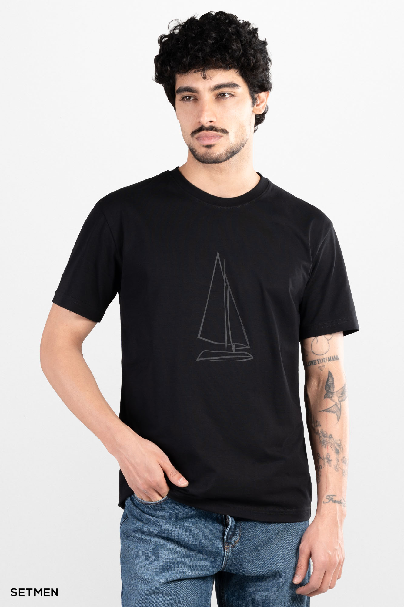 تیشرت مردانه ست من طرح قایق