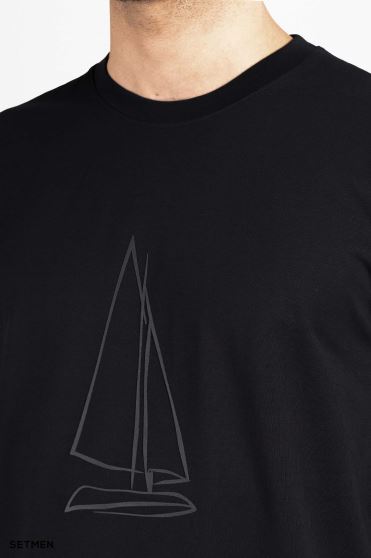 تیشرت مردانه ست من طرح قایق