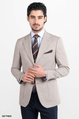 کت تک مردانه یقه انگلیسی