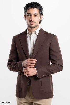 کت تک مردانه لینن سرشانه ناپولی